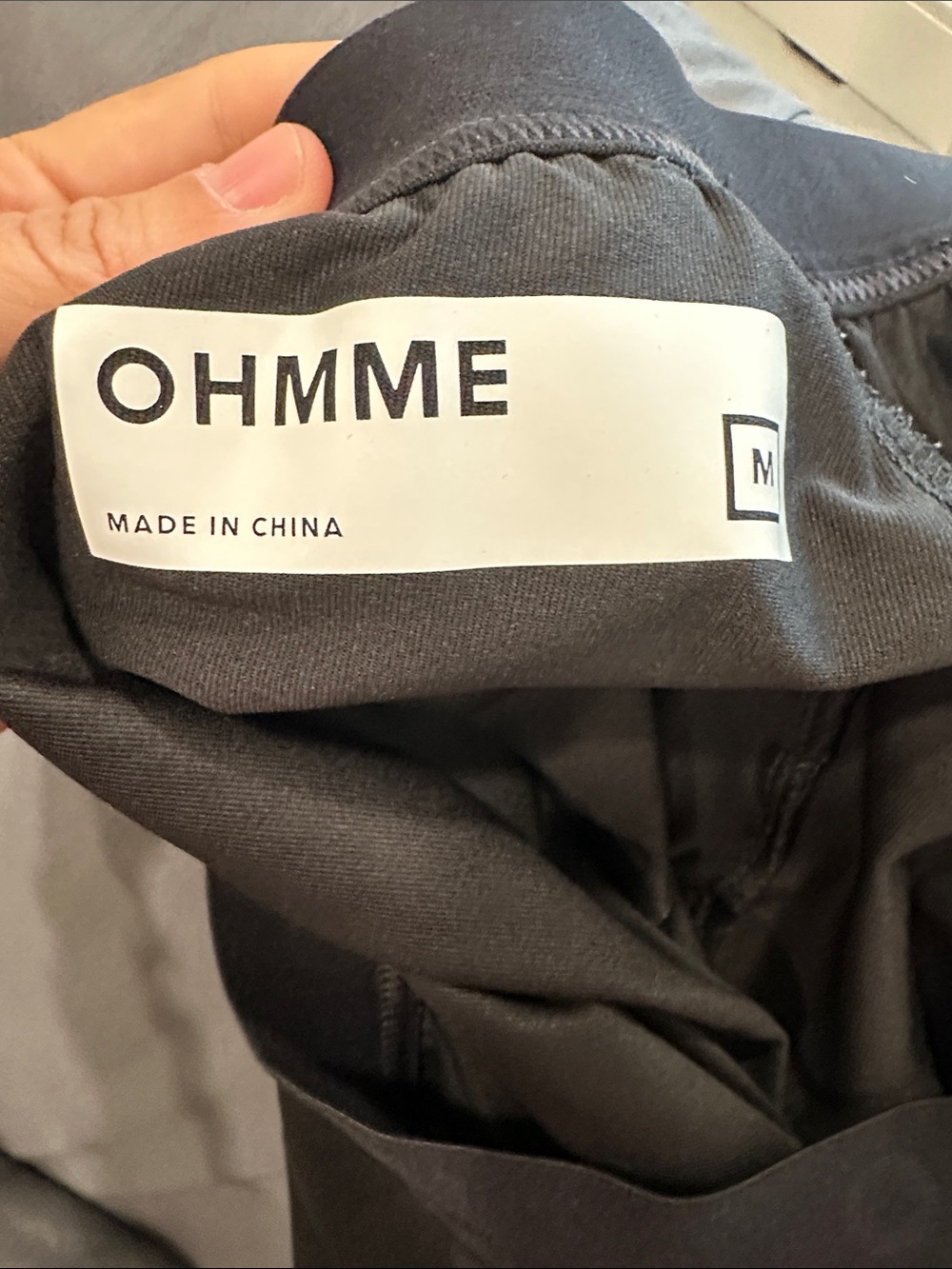Men's Ohmme Black Performance Cropped Joggers with Elastic Waist - Picture 6 of 8